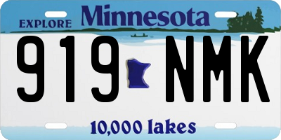 MN license plate 919NMK
