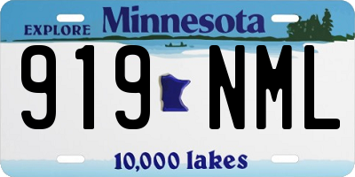 MN license plate 919NML