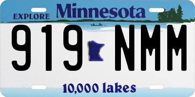 MN license plate 919NMM