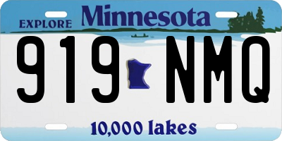 MN license plate 919NMQ