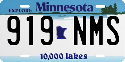MN license plate 919NMS
