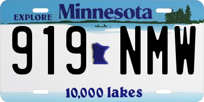 MN license plate 919NMW