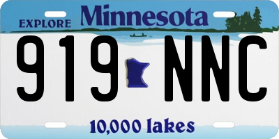 MN license plate 919NNC