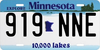 MN license plate 919NNE