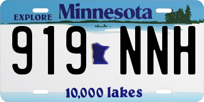 MN license plate 919NNH