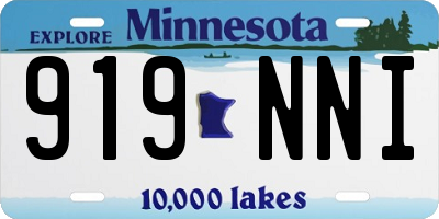 MN license plate 919NNI