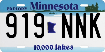 MN license plate 919NNK