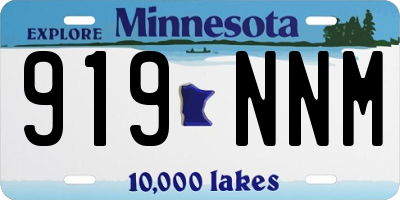 MN license plate 919NNM