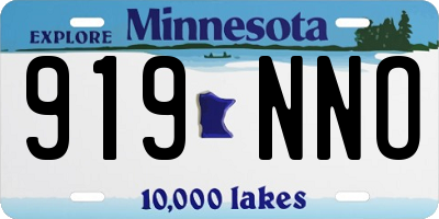 MN license plate 919NNO