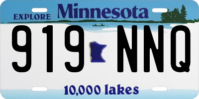 MN license plate 919NNQ