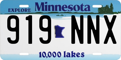 MN license plate 919NNX