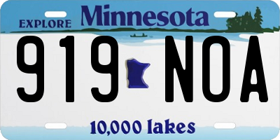 MN license plate 919NOA