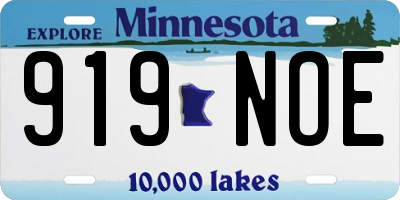 MN license plate 919NOE
