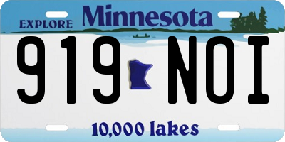 MN license plate 919NOI