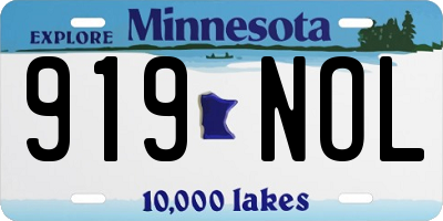 MN license plate 919NOL