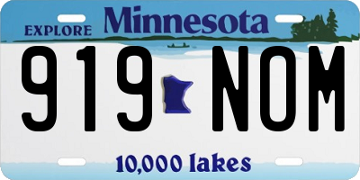 MN license plate 919NOM