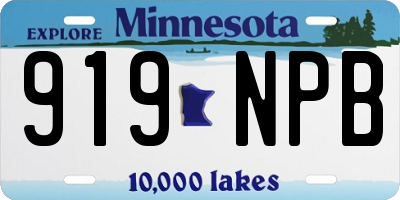 MN license plate 919NPB