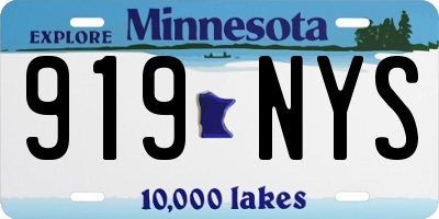 MN license plate 919NYS