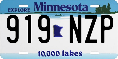 MN license plate 919NZP