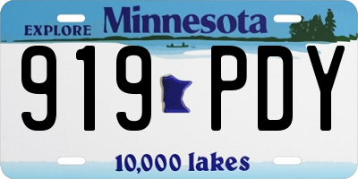 MN license plate 919PDY