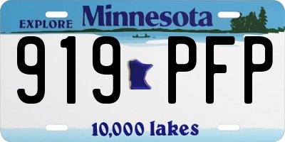 MN license plate 919PFP