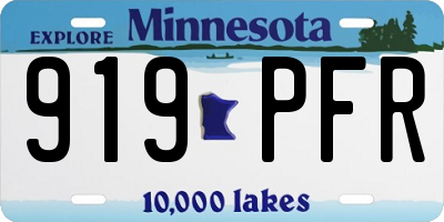 MN license plate 919PFR