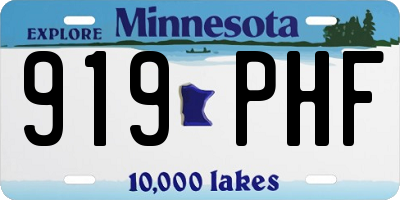 MN license plate 919PHF