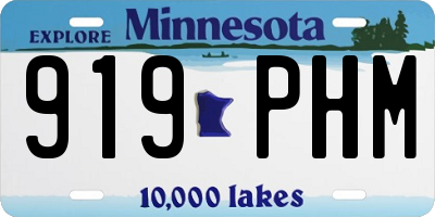 MN license plate 919PHM