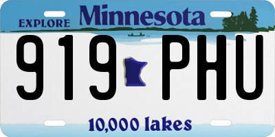MN license plate 919PHU