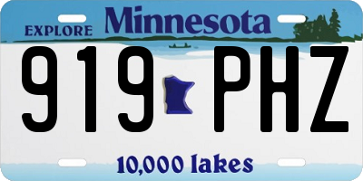 MN license plate 919PHZ
