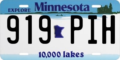 MN license plate 919PIH