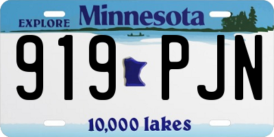 MN license plate 919PJN