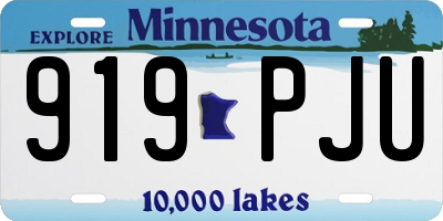 MN license plate 919PJU