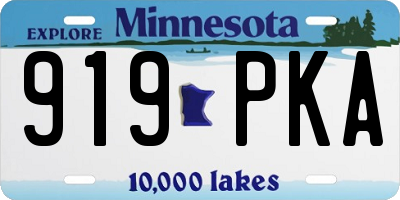 MN license plate 919PKA