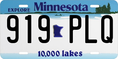 MN license plate 919PLQ