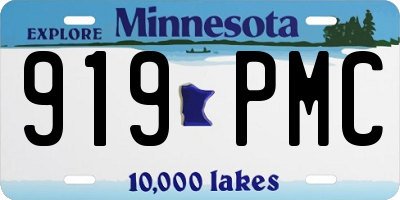 MN license plate 919PMC