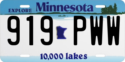 MN license plate 919PWW