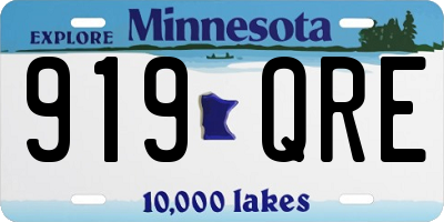MN license plate 919QRE