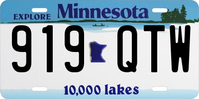 MN license plate 919QTW