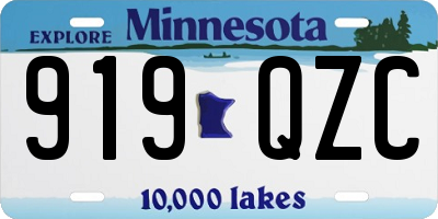 MN license plate 919QZC
