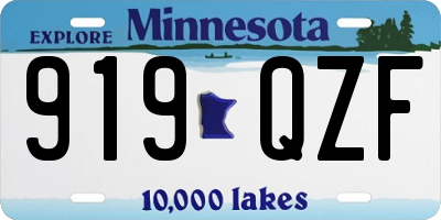 MN license plate 919QZF
