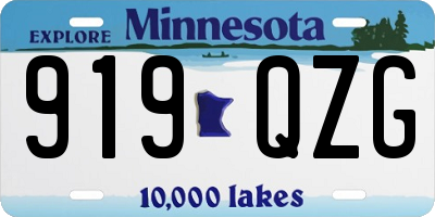 MN license plate 919QZG