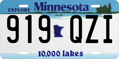 MN license plate 919QZI