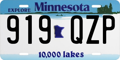 MN license plate 919QZP