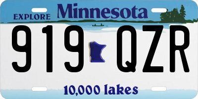 MN license plate 919QZR