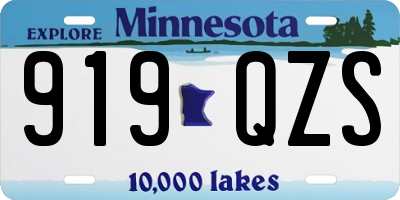 MN license plate 919QZS