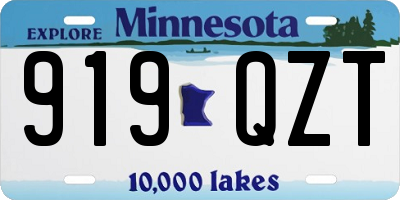 MN license plate 919QZT