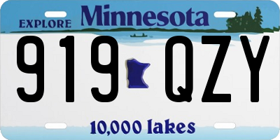 MN license plate 919QZY
