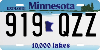 MN license plate 919QZZ