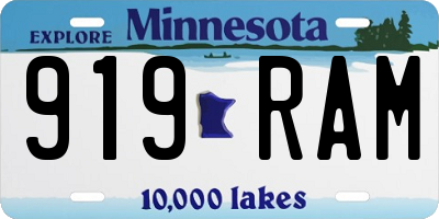 MN license plate 919RAM